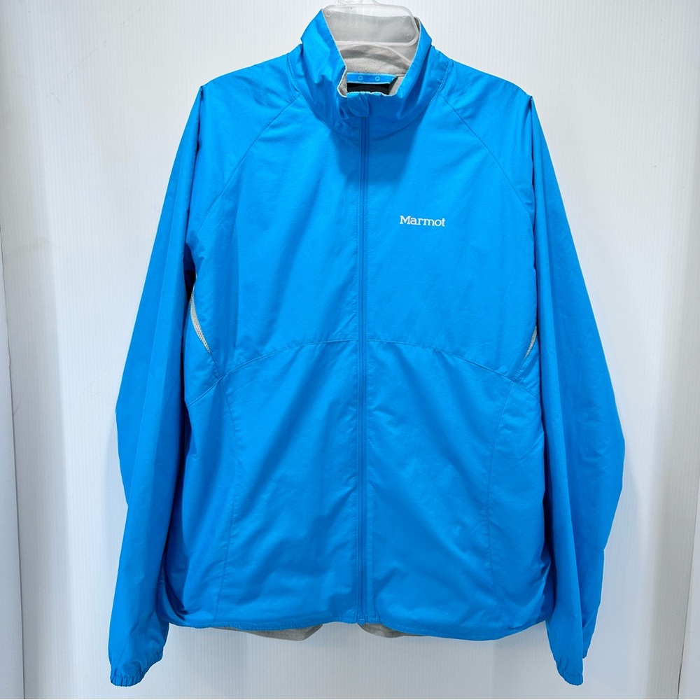 Marmot Jacket Womenโs Medium Full Zip Nylonโ Fleece Lined Vented Hiking Running
